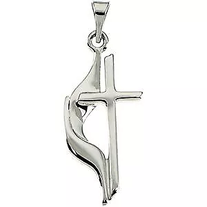 Sterling Silver Methodist Cross Pendant Gft For Women • $74.99