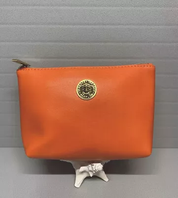 EUC- VERSACE Parfums Make Up Pouch Orange Size Medium Faux Leather • $22
