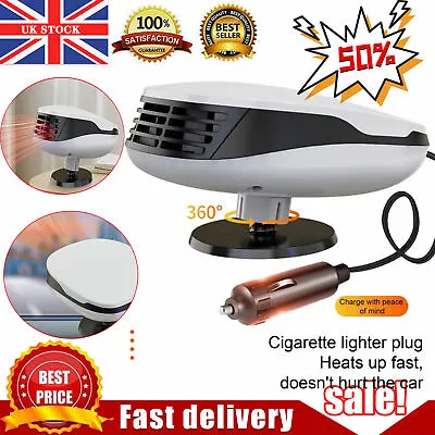 12V 500W Car Heater Portable Electric Heating & Cooling Fan Defogger Demister • £10.99