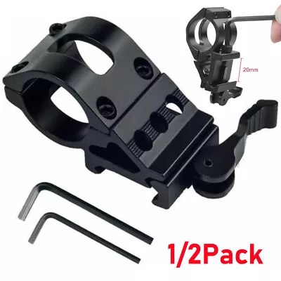 Tactical QD 45 Degree Offset 25.4mm Ring Flashlight Picatinny Light Laser Mount • $11.49