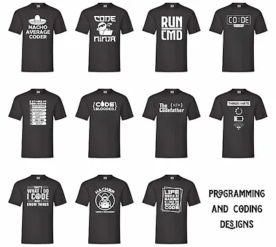11 Different Programmer/Coding Designs T Shirt Small-2XL • £10.79