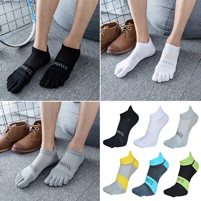 5/3Pairs Mens Five Finger Toe Orthopedic Compression Socks Cotton Casual Breathe • £3.60