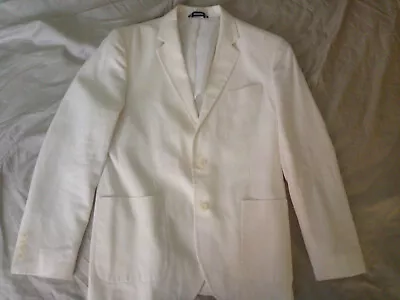 NAUTICA Men’s White / Ivory Modern-Fit Jacket Sport Coat Blazer 38R Linen • $20