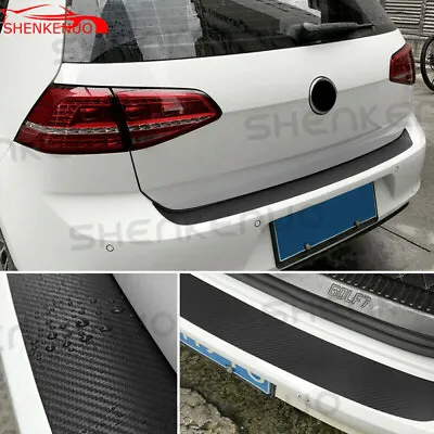 Car Accessories Rear Bumper Trunk Tail Lip Protect Carbon Fiber Stickers Black • $14.24