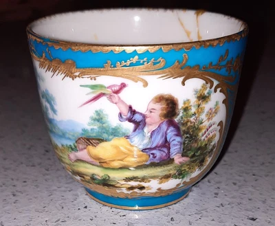 £96 • Buy Antique SEVRES French Porcelain Bleu Celeste Tea Cup / Teacup