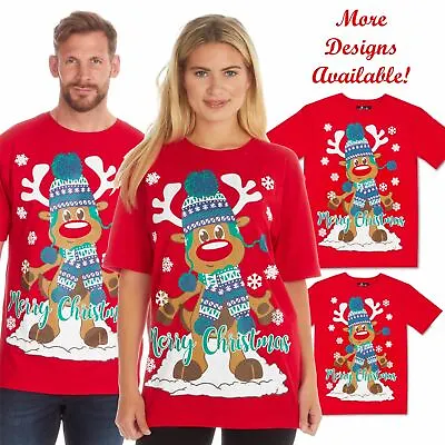 £4.99 • Buy Family Matching Christmas Xmas T-shirts Mens Womens Kids Infant Plus Size 3Y-5XL