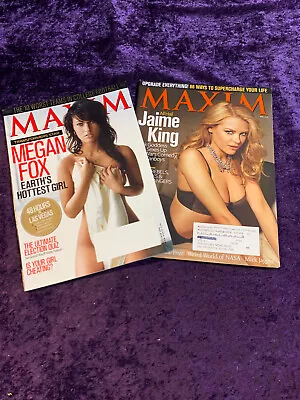 Lot Of 2 Maxim Magazines/ Issues # 124 & 130/ Megan Fox Jaime King • $5