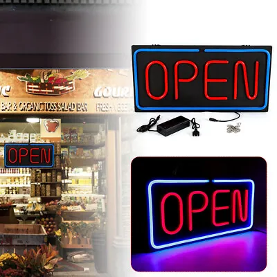 Bright LED Neon Open Sign Light 24x12 Inch Horizontal Open Sign For Restaurant • $42.75