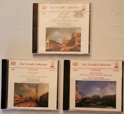 The Vivaldi Collection  3 CD's - Wind Cello Vol. 1 And 3 Concertos  Naxos • $9.99