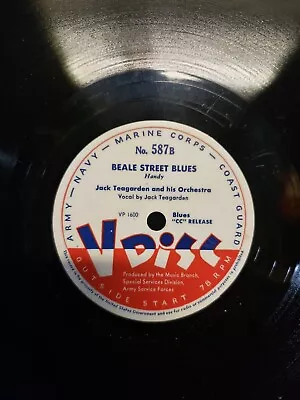 $39.99 • Buy 78rpm V-Disc No.587 Jack Teagarden Beale Street Blues, Glen Miller