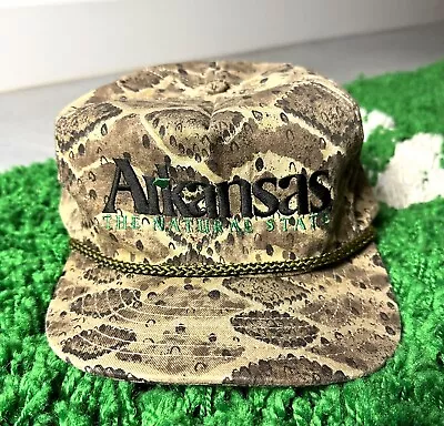 Vintage Arkansas Camo Rope Hat • $25