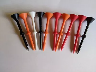 Martini Like Step-Up Golf Tees 3 1/4''- Virtually Unbreakable. Lot Of (10) Tees. • $7.95