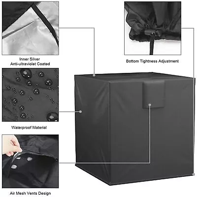Square Air Conditioner Cover Heavy Duty Central AC Outdoor Waterproof Protector • $28.49