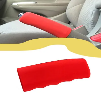 Red Car Silicone Gel Anti Slip Parking Hand Brake Cover Case Sleeve Accessories • $4.28