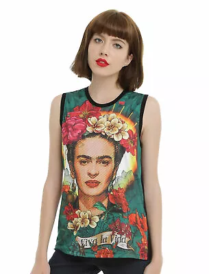 Frida Kahlo Viva LA Vida Girls Muscle Tank Top Hot Topic Shirt MEDIUM NEW W/Tag  • $19.95