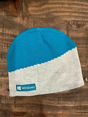 Microsoft Windows Knit Beanie Cap Hat Blue & White • $7.99