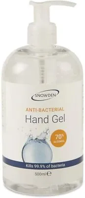 Hand Sanitiser Gel 70% ALCOHOL ANTIBACTERIAL - READY TO USE 2 X 500ML PUMP TOP • £4.95