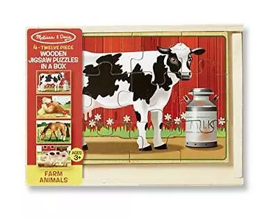 Melissa & Doug Farm 4-in-1 Wooden Jigsaw Puzzles In A Storage Box (48 Pcs Total) • $13.99
