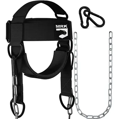 MRK Head Harness Neck Trainer Exercise Builder Muscles Weight Lifting Adjustable • £14.99