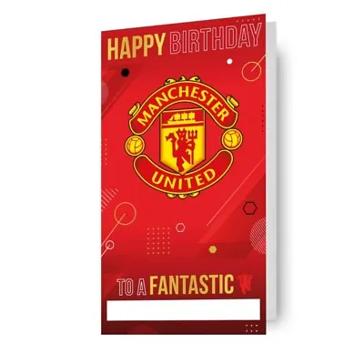 Birthday Card Manchester United Personalise Relation With Included Sticker Sheet • £2.80