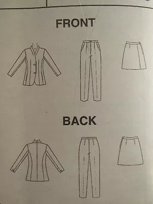 OOP McCALLS 9656 Misses/MP JONES NY Lined Jacket Skirt & Pants PATTERN 10 • $5.98