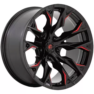 One 20x9 Fuel D823 Flame 6x135 1 Black Milled Red Wheel Rim 87.1 • $464