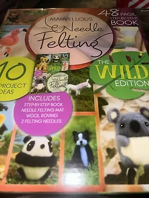 Marvellous Needle Felting Boxed Kit The Wild Edition-Complete Kit & 48 Page Book • £1.50