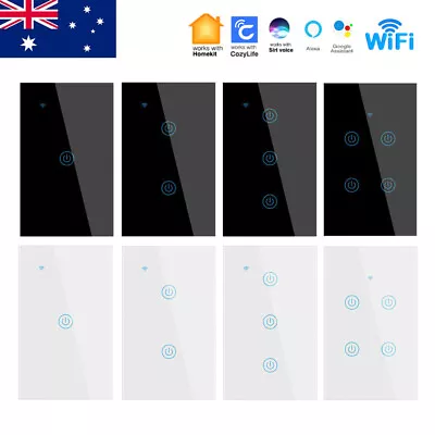 $36.99 • Buy Smart Home WiFi BLE Switch Touch Light Wall Panel Work For Homekit Alexa Google