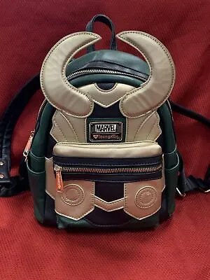 Avengers Marvel Loki Backpack Mini Shoulder Bags Travel Rucksack Loungefly • $39.99