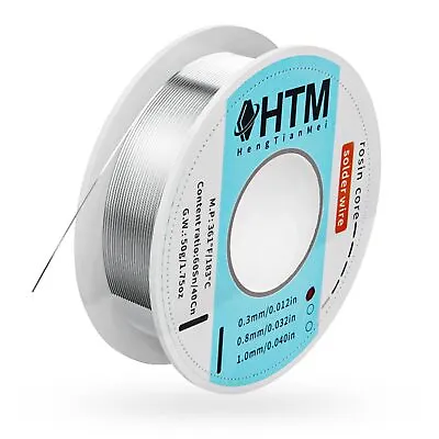 63/37 Rosin Core Tin Lead Solder Wire For Electrical Soldering(0.3mm/50g) • $13.83