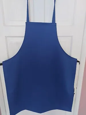 Large  Bib Aprons  Chefs Catering Poly Cotton Long Ties Red Blue Black White • £6.50