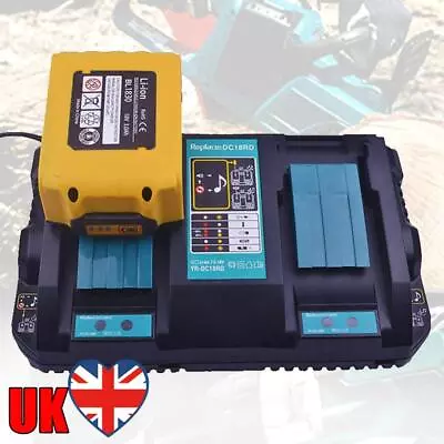 Dual Port Charger DC18RD Double Charging Fast Charging Charger 3A For Makita 18V • £41.15