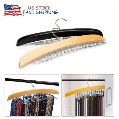 24 Hooks Multi-function Tie Hanger Rack Organizer Belt Holder Necktie Storage • $12.59