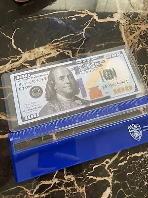 10 PVC Dollar Bill Holders Clear Transparent Sleeve Protectors For Paper Money • $6.98