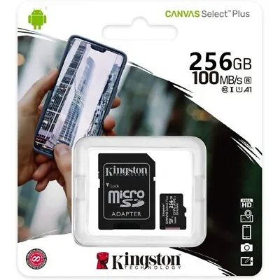 Kingston Micro SD Card 64GB 128GB 256GB Class 10 SDHC SDXC Phone Memory &Adapter • £12.99