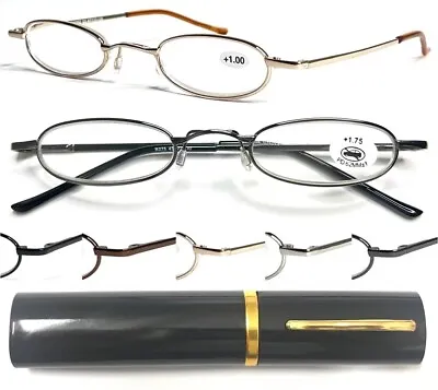 £12.78 • Buy HM02 Superb Quality Reading Glasses Spring Hinges & Aluminum Alloy Pen Tube Case