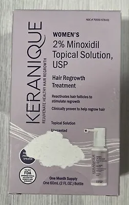Keranique Women's Hair Regrowth Treatment 2% Minoxidil Topical 2 Fl Oz Exp 9/24 • $22.99
