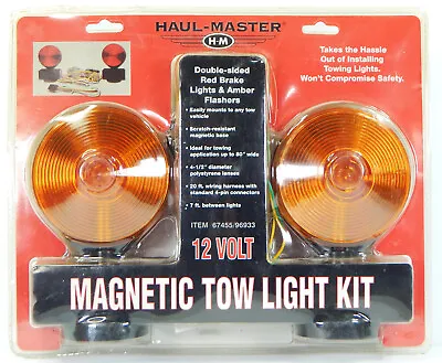Haul Master Magnetic Tow Light Kit 12 Volt Red Brake Lights/amber Flashers New! • $15.79