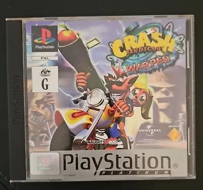 Crash Bandicoot 3 Warped PS1 Sony PlayStation 1 Platinum Game + Manual Free Post • $24.95