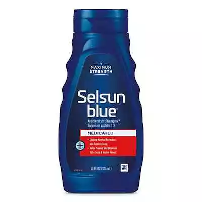 Selsun Blue Medicated Max Strength Dandruff Shampoo 11 Fl Oz - NEW STOCK • £19.99