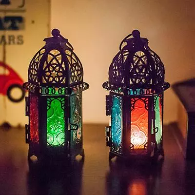 Moroccan Style Hanging Glass Lantern Candle Style Holder Home Wedding Decor D7J7 • $7.74