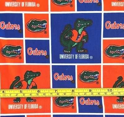 Tina Scrap 9 X21  UF UNIVERSITY OF FLORIDA FL GATORS Fabric Cotton Football • $2.99