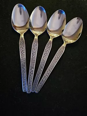 1960's Vintage Cutlery - Flower Pattern- Made In Korea - X 4 Spoons • $20