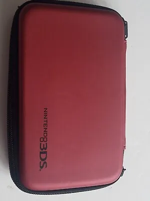 Nintendo 3DS Carrying Case Red/Maroon Zippered Travel Case - 7.5  X 5  X1.5  • $8.97