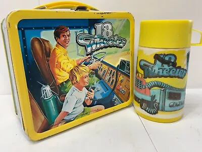 Vintage 18 Wheeler Lunchbox And Thermos • $179.50