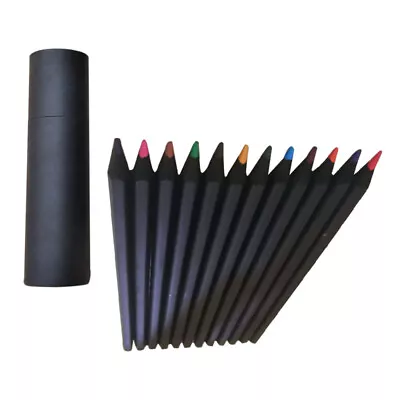 1 Set/24pcs Colored Wood Graffiti Painting Pencils Kids Drawing Pencils Kit • £12.45