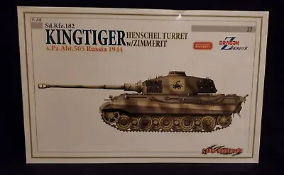 Dragon Sd.Kfz.182 Kingtiger Henschel Turret Zimmerit Model Cyber-Hobby 1:35 6400 • $70