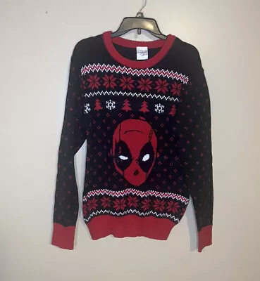 Marvel Comic Deadpool Ugly Christmas Holiday Sweater Size Small SpiderMan F6 • $18.50