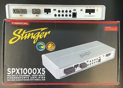 STINGER SPX1000X5 MICRO 5 CHANNEL 1000 Watt Rms Marine Amp Speaker Sub AMPLIFIER • $349.99