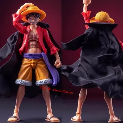 1/12 Handmade Black Wired Coat For S.H.Figuarts Monkey D Luffy Body[No Figure] • $24.36